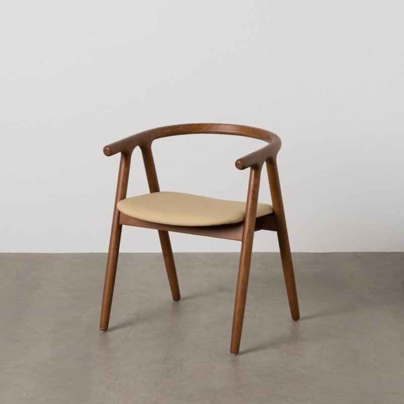 Chaise Crème-Marron Orme Ixia