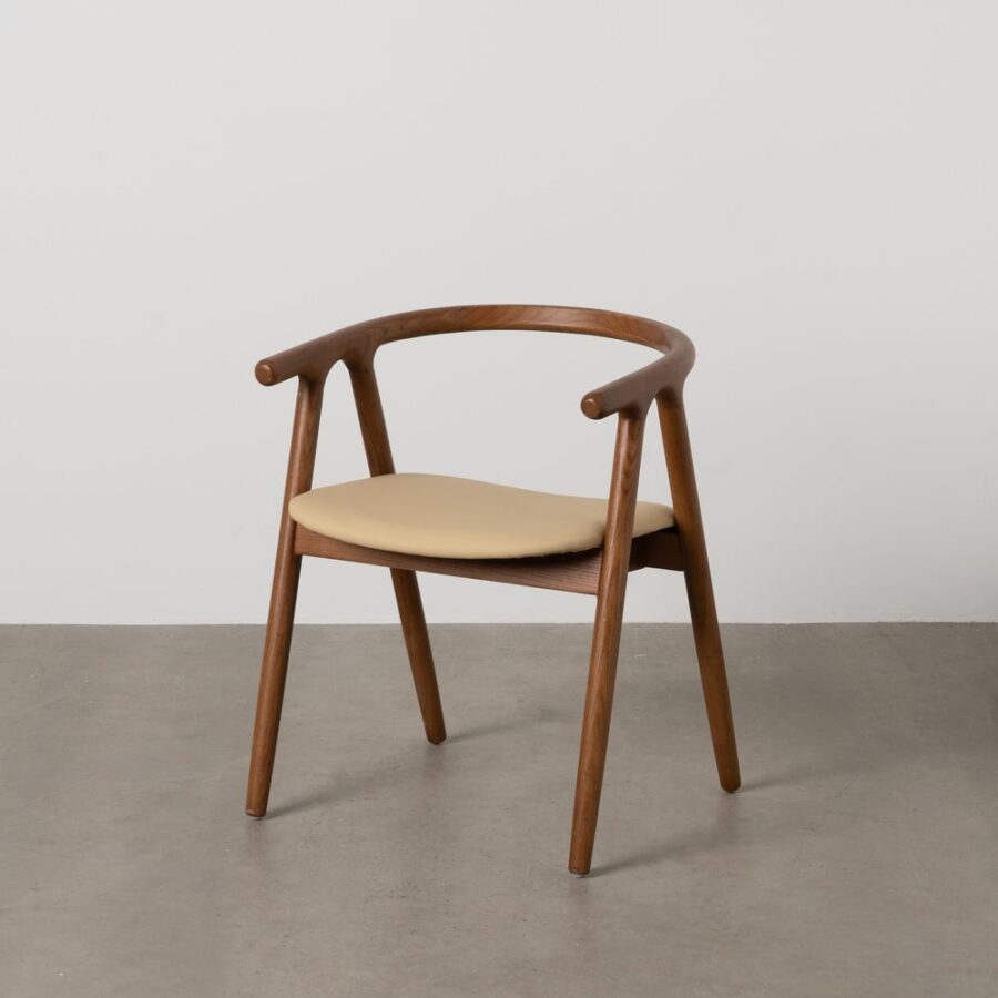 Chaise Crème-Marron Orme Ixia