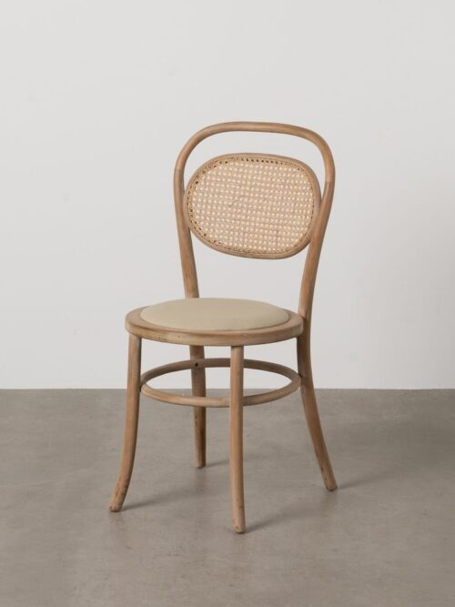 Chaise Naturel-Beige Tissu-Bois Ixia 41 cm