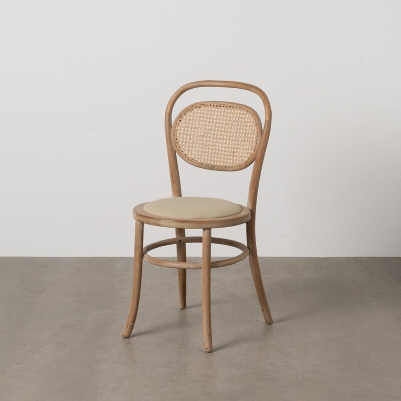 Chaise Naturel-Beige Tissu-Bois Ixia 41 cm