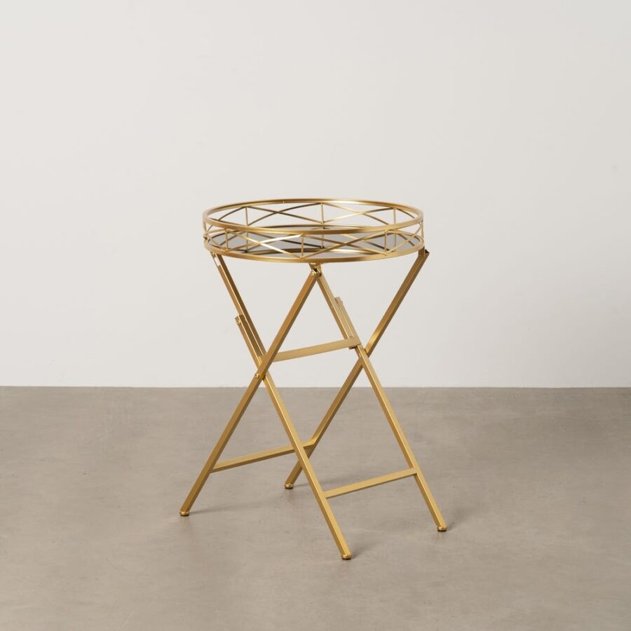 Petit Table Doré Métal-Cristal Ixia