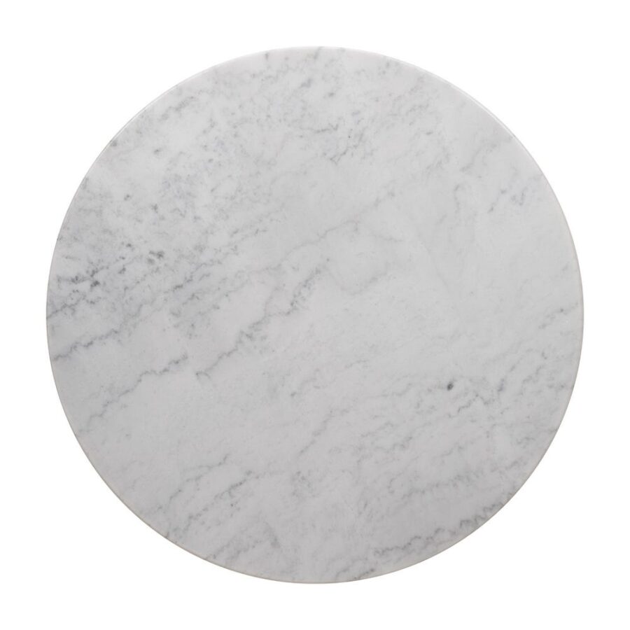 Table d'Appoint Marbre Blanc Ixia 60cm