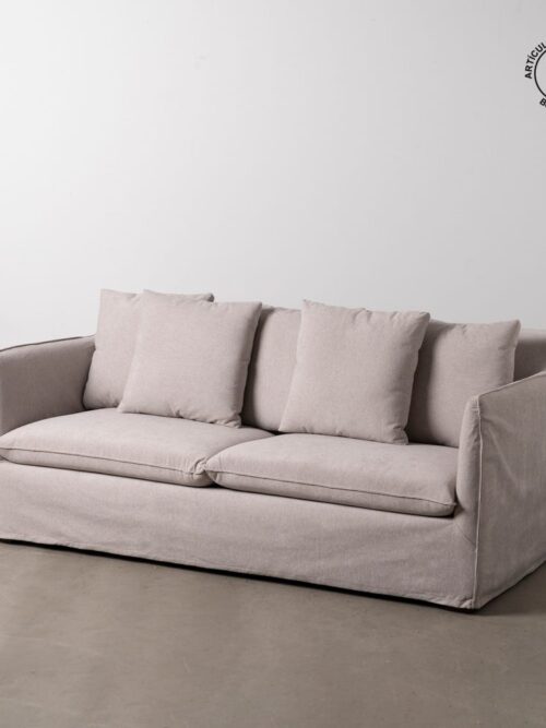 Canapé Taupe Étoffe Ixia 197 cm