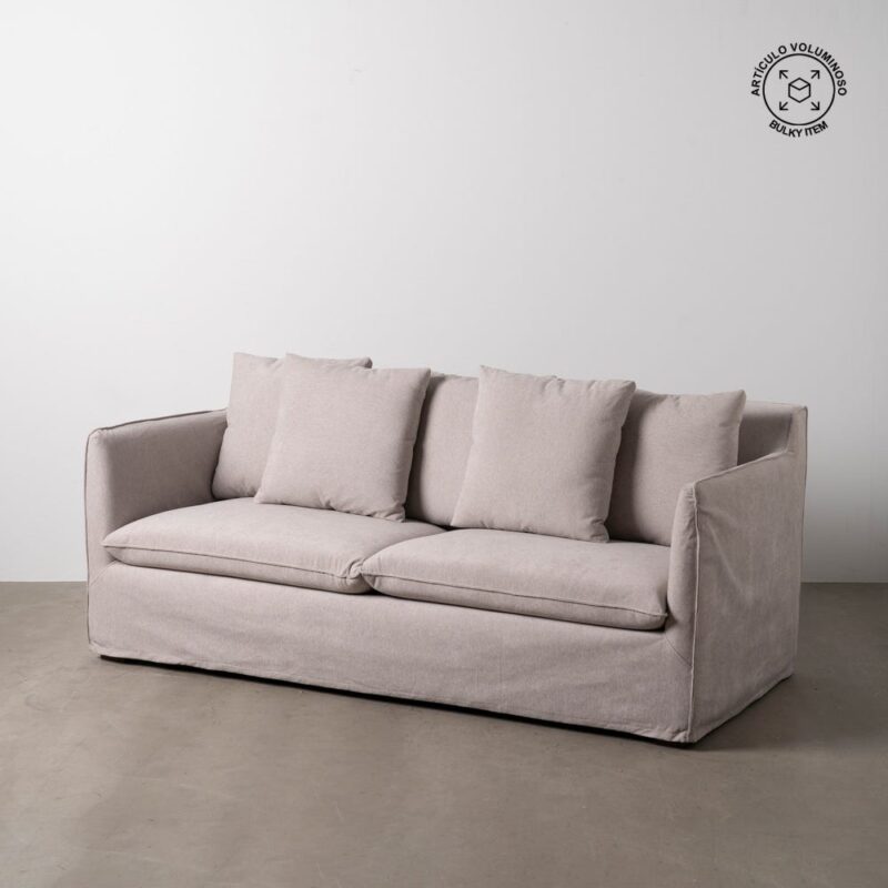 Canapé Taupe Étoffe Ixia 197 cm