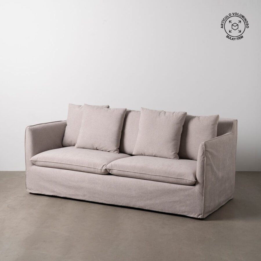 Canapé Taupe Étoffe Ixia 197 cm