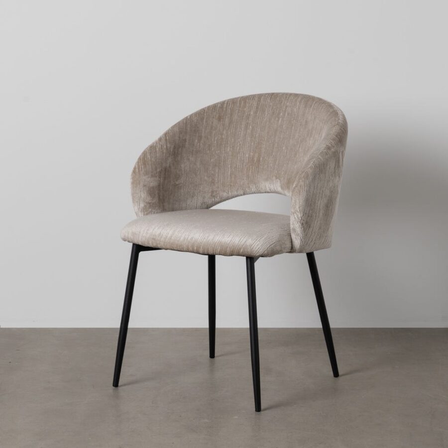Chaise Glace Tissu-Métal Ixia