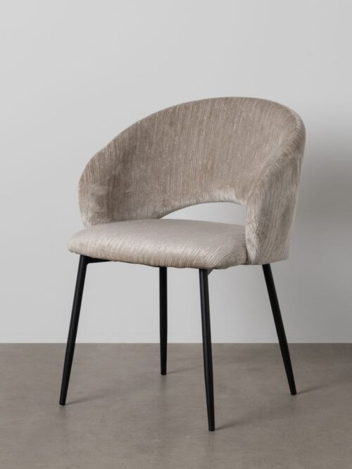 Chaise Glace Tissu-Métal Ixia