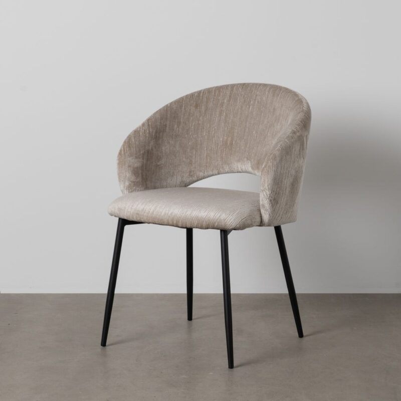 Chaise Glace Tissu-Métal Ixia