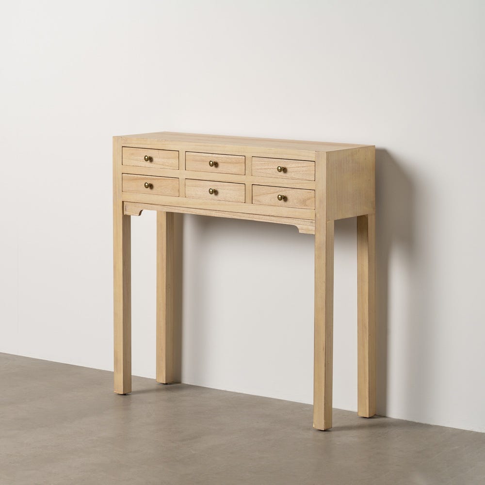 Console Naturel Bois Ixia 85cm