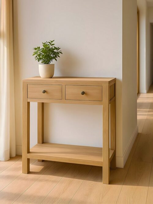 Console Mindi Massif Deux Tiroirs Ixia 70cm