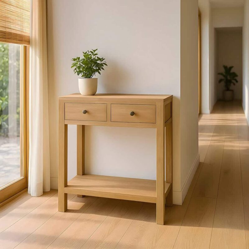 Console Mindi Massif Deux Tiroirs Ixia 70cm