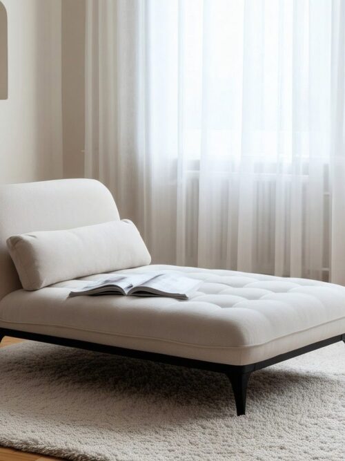 Chaise Crème Tissu-Métal Ixia 168 cm