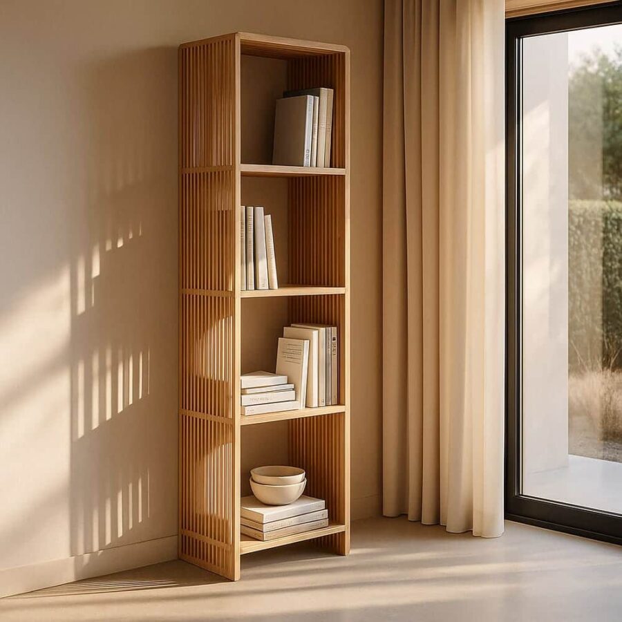 Étagère Teck Massif Claire-Voie Ixia 190cm