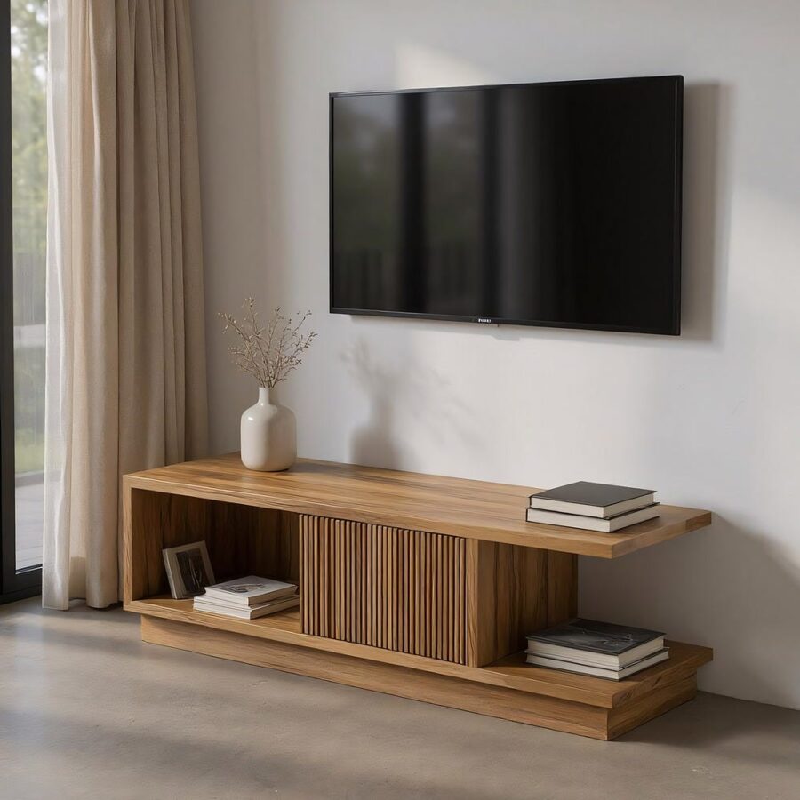 Meuble De Télévision Naturel Ixia 135 cm