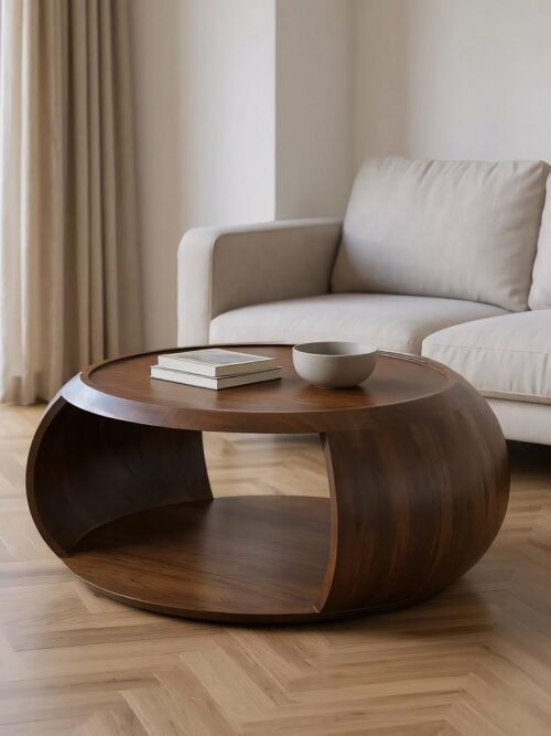 Table Basse Manguier Brutaliste Ixia 72cm