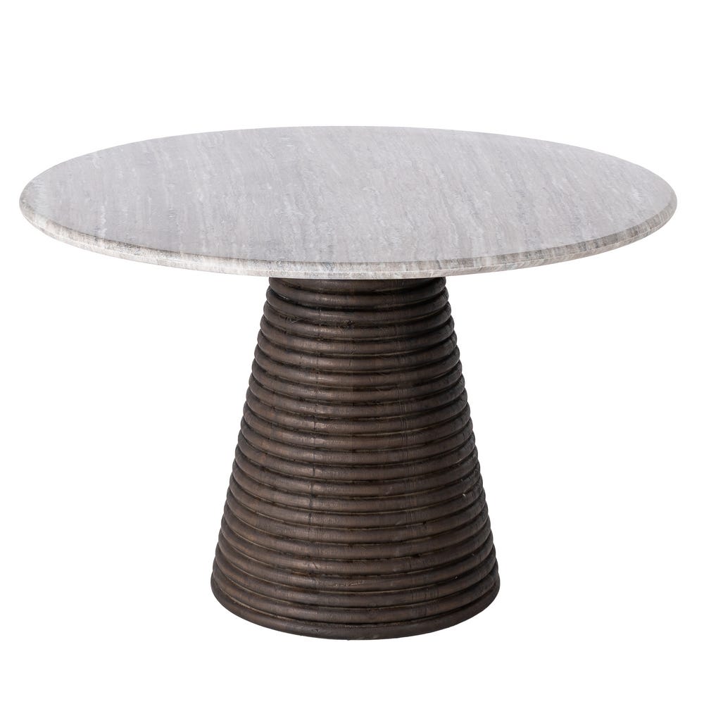 Table à Manger Manguier Marbre Ixia 115cm – Image 2