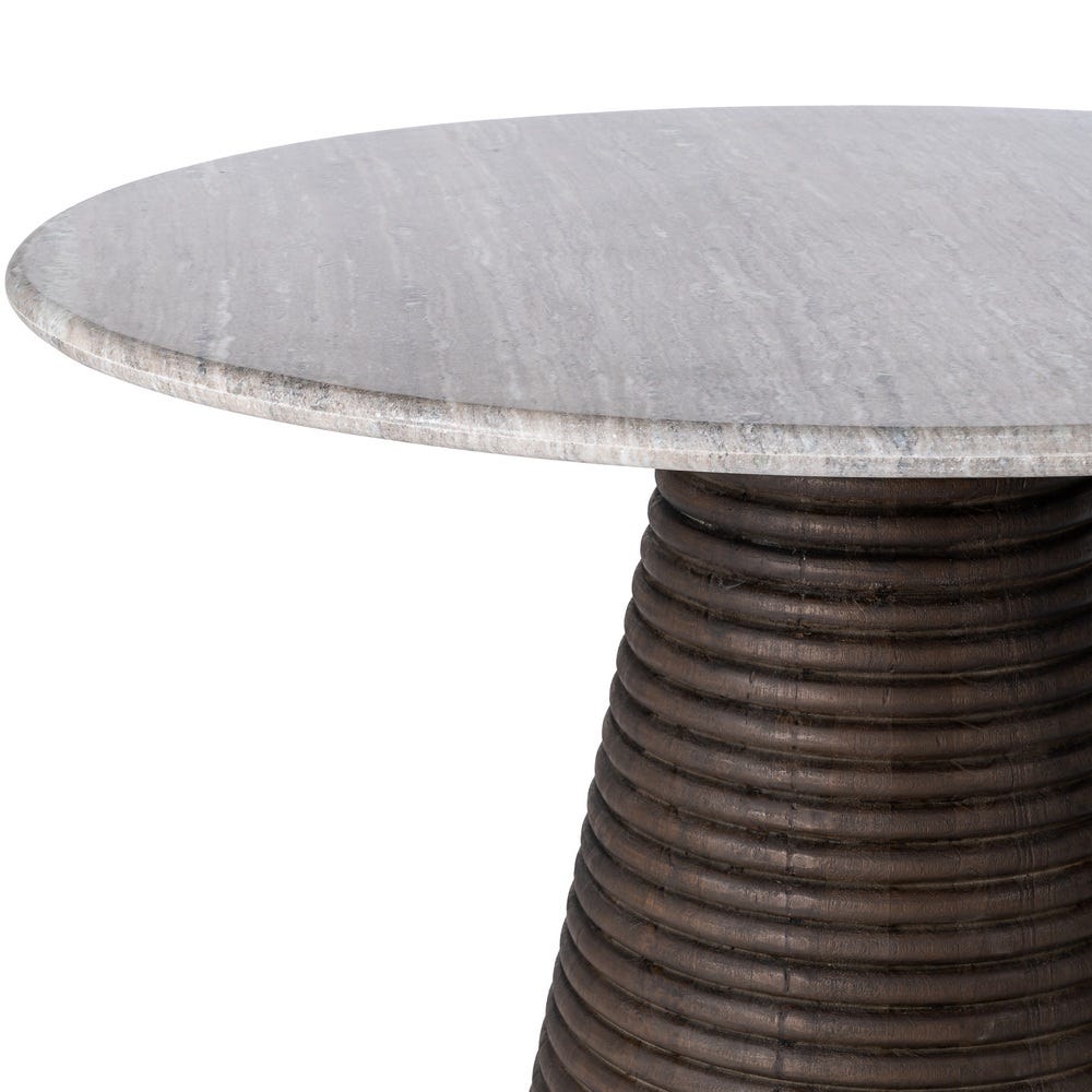 Table à Manger Manguier Marbre Ixia 115cm – Image 3