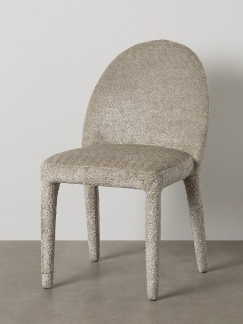 Chaise Beige Tissu-Métal Ixia 47 cm