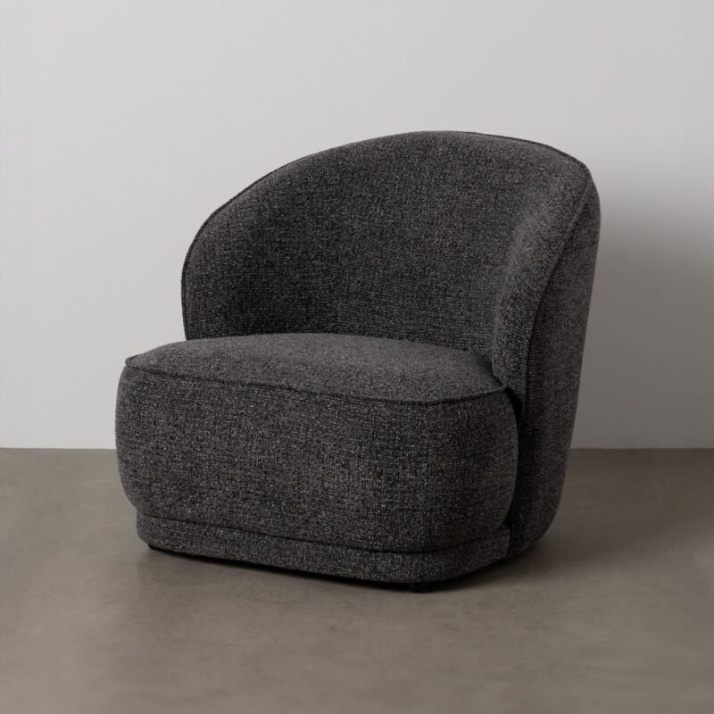 Fauteuil Marbré Étoffe Ixia 78 cm