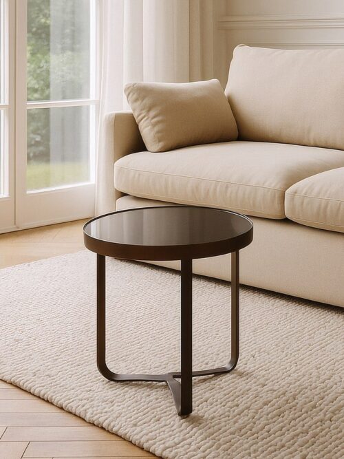 Table d'Appoint Marron Foncé Ixia 40cm