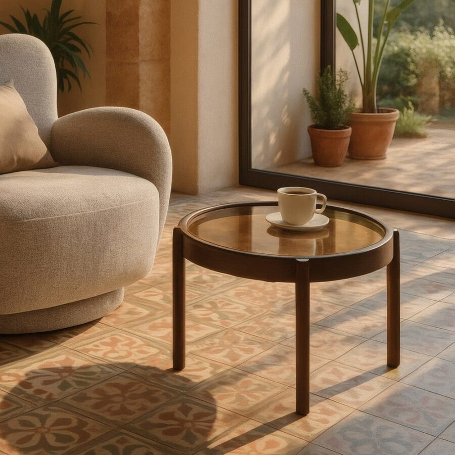 Petit Table Marron Foncé Ixia 61 cm