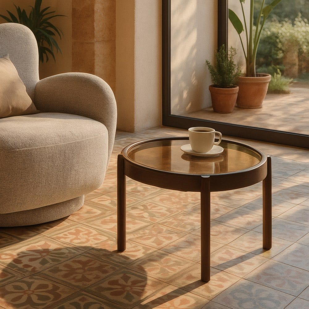 Petit Table Marron Foncé Ixia 61 cm