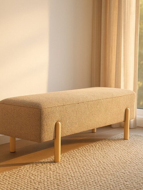 Banc Malle Taupe Tissu Ixia