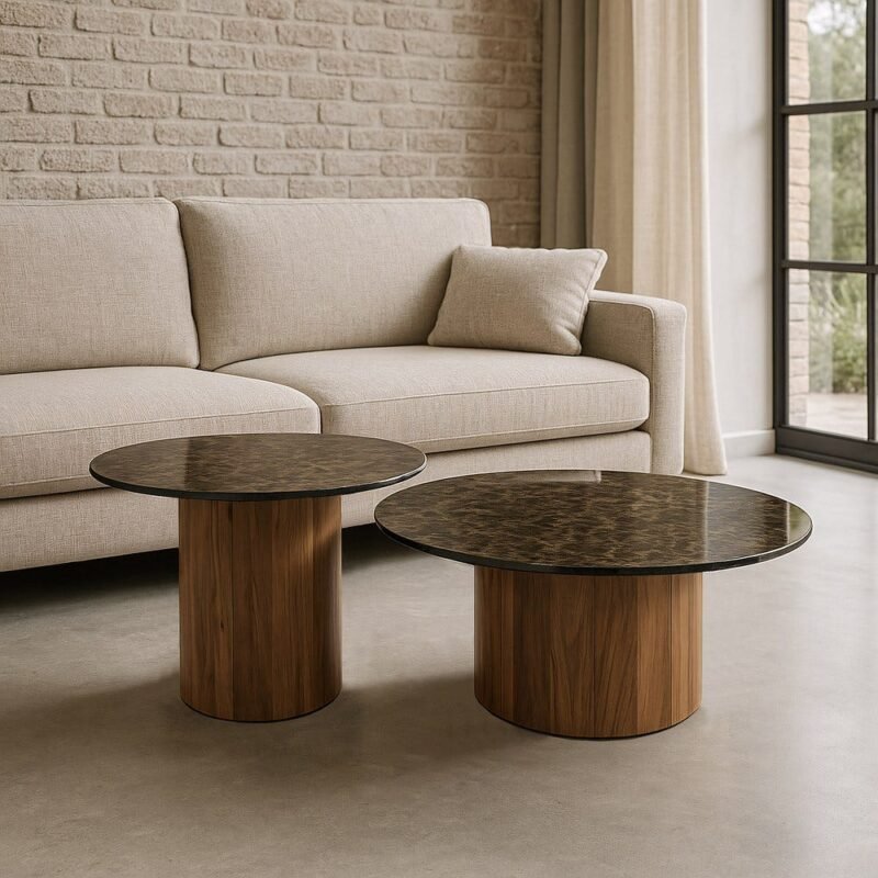 Table Basse Acacia Bois Ixia 80cm