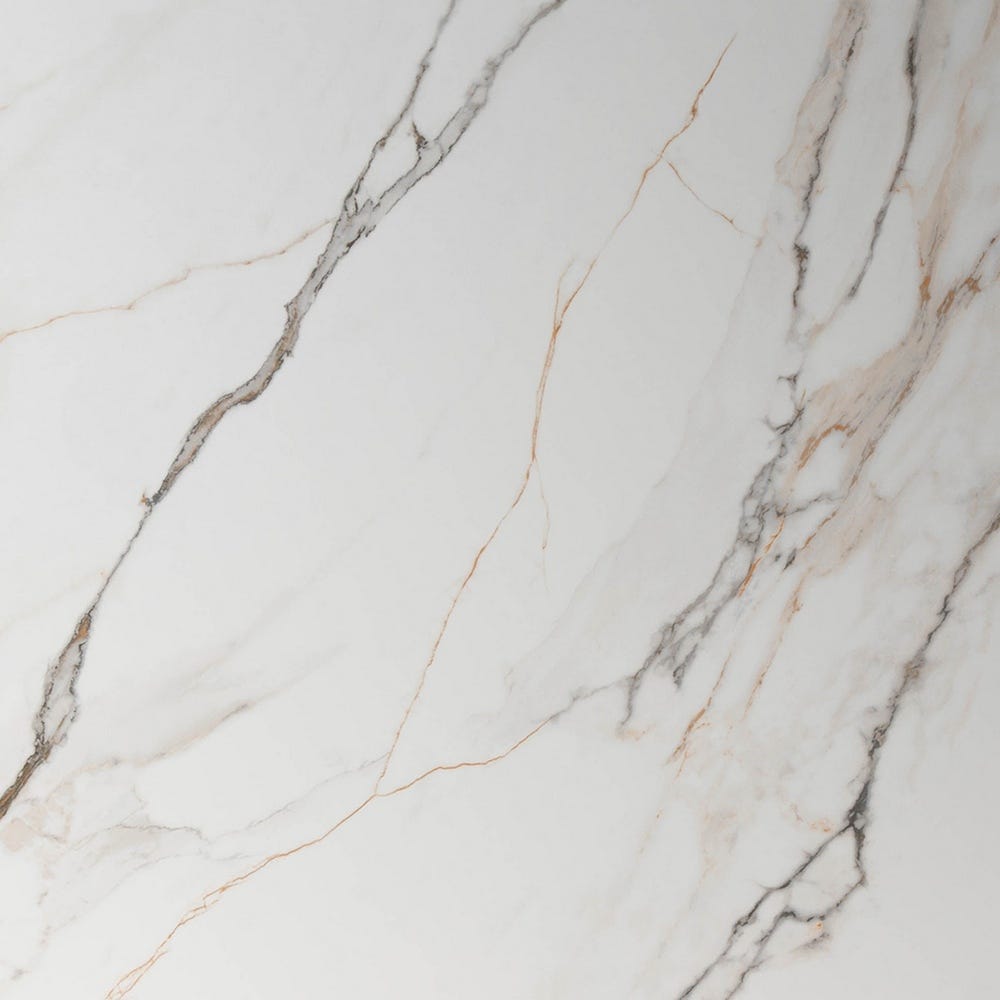 Table à Manger Marbre Blanc-brun Ixia 180cm – Image 6