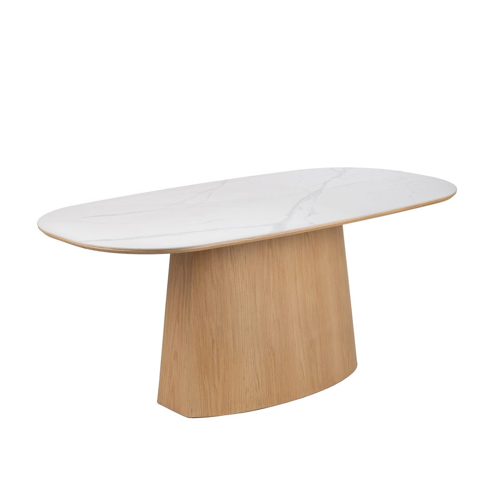 Table à Manger Marbre Blanc-naturel Ixia 180cm – Image 2