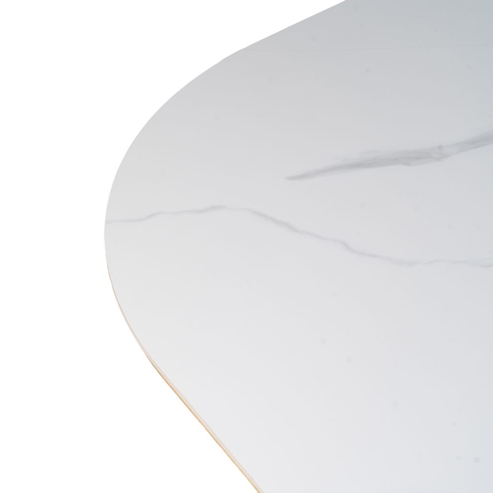 Table à Manger Marbre Blanc-naturel Ixia 180cm – Image 3