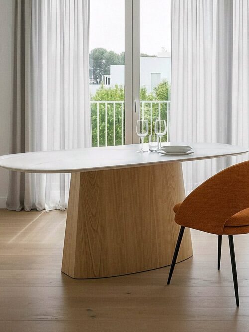 Table à Manger Marbre Blanc-naturel Ixia 180cm