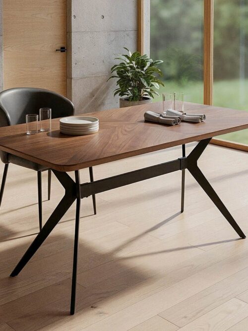 Table à Manger Marron-noir Ixia 180cm