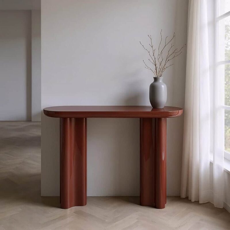 Console Grenat Cannelées Ixia 120cm