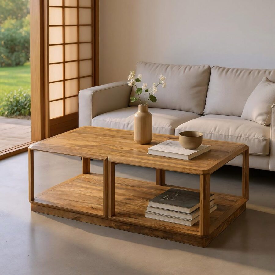 Table Basse Marron Manguier Ixia 130 cm