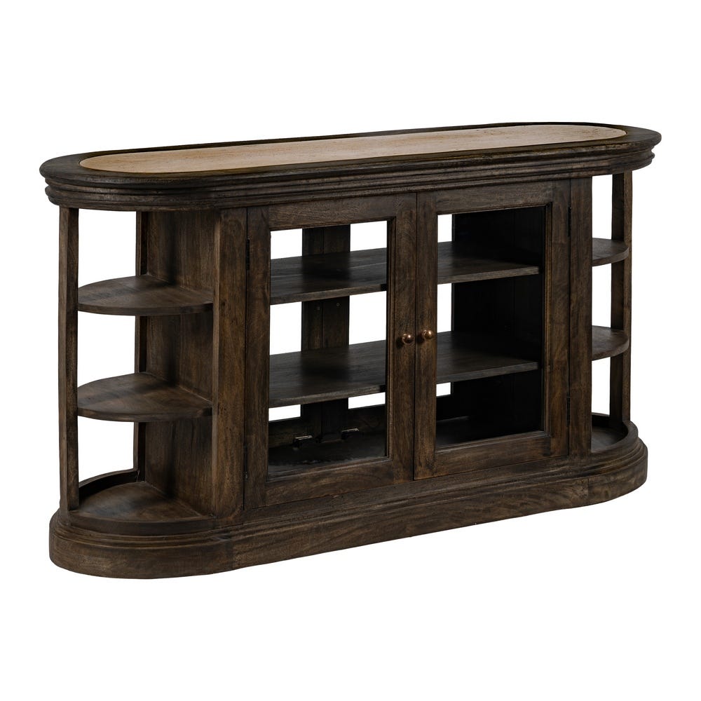 Buffet Manguier Marbre/bois Ixia 140cm – Image 2