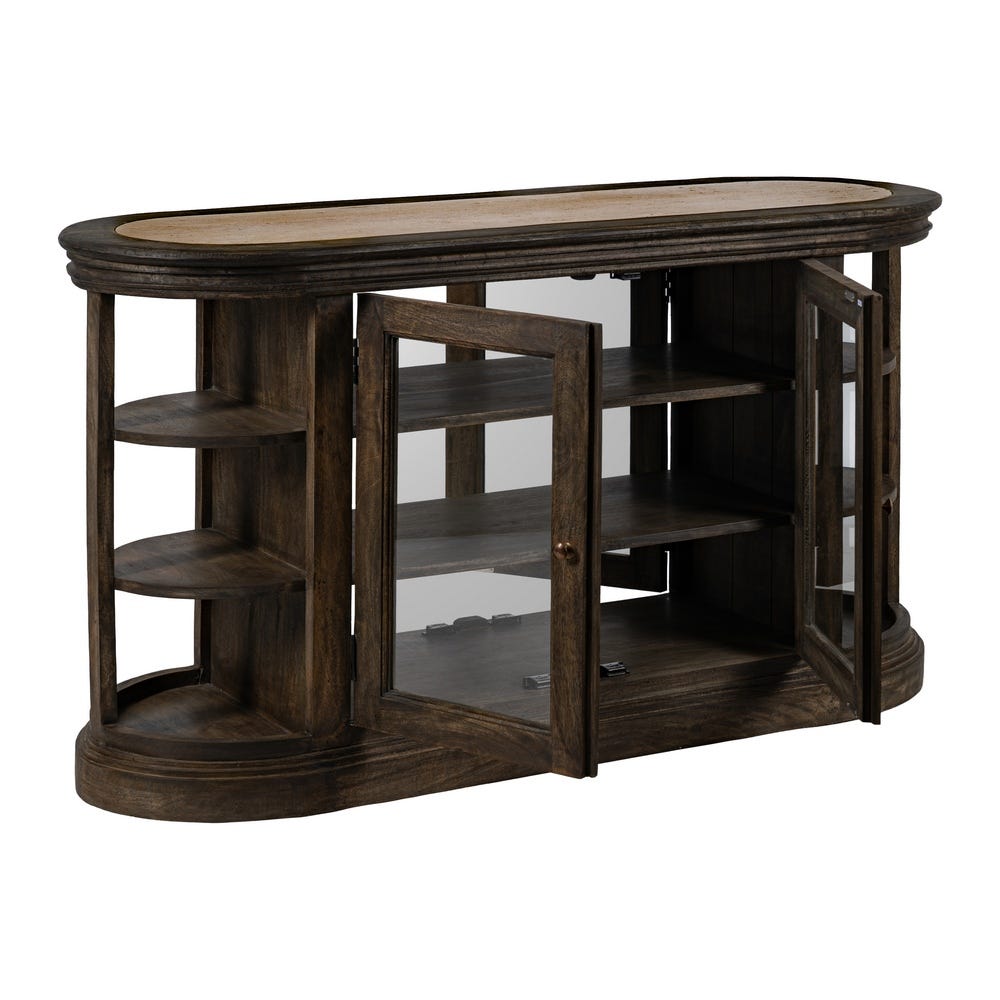 Buffet Manguier Marbre/bois Ixia 140cm – Image 3