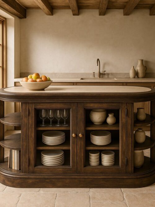 Buffet Manguier Marbre/bois Ixia 140cm