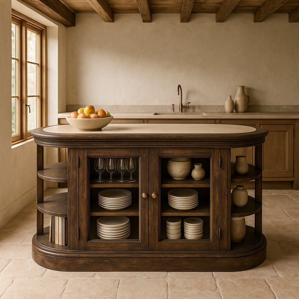 Buffet Manguier Marbre/bois Ixia 140cm