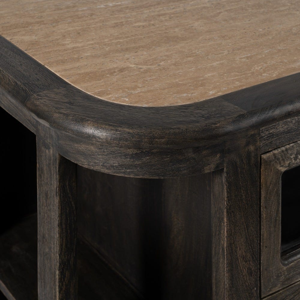 Buffet Manguier Marbre/bois Ixia 155cm – Image 4