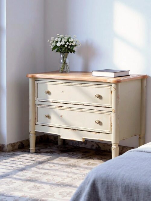 Chevet Naturel-crème Ixia 80cm