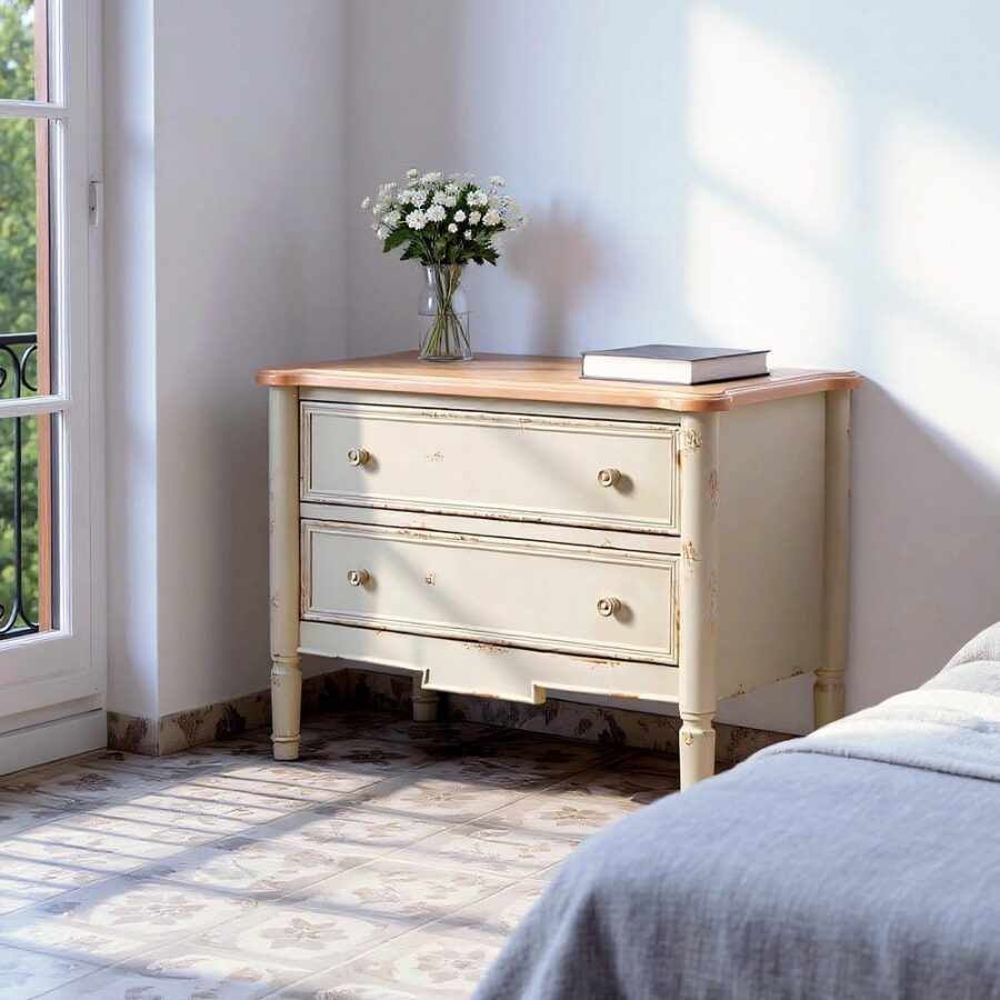 Chevet Naturel-crème Ixia 80cm