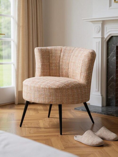 Fauteuil Marbré Tissu-Métal Ixia