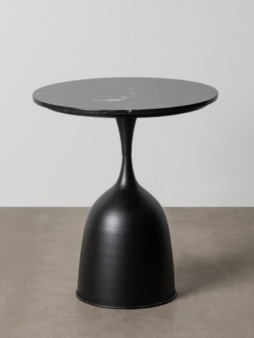 Table d'Appoint Marbre Noir Ixia 50cm