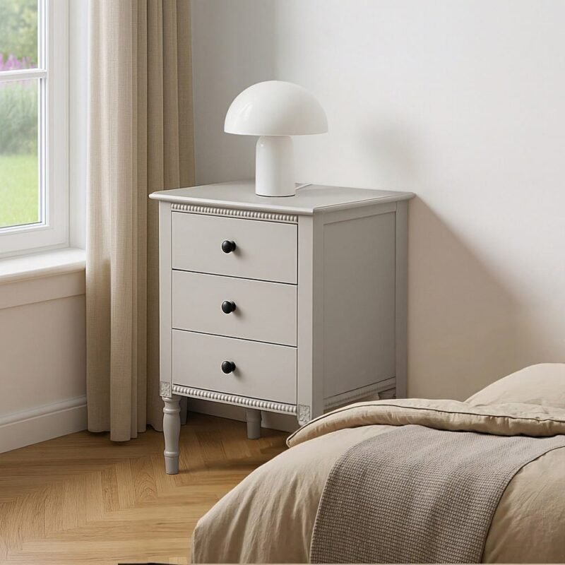 Chevet Gris Clair Ixia 43cm