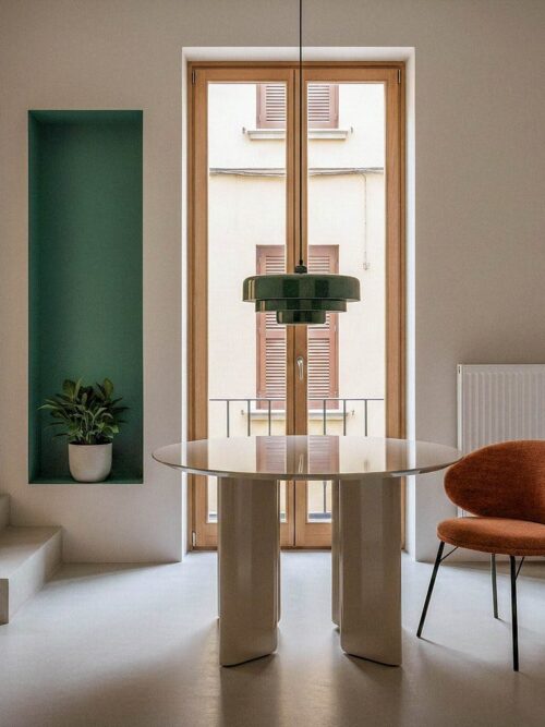 Table à Manger Taupe Ixia 120cm