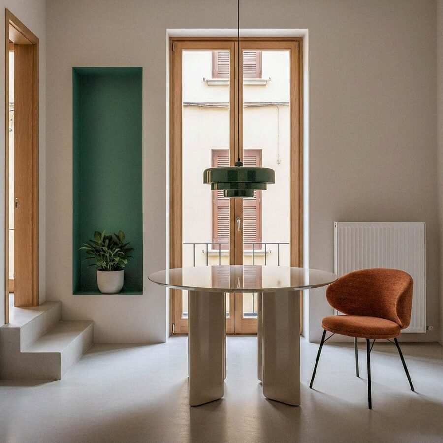Table à Manger Taupe Ixia 120cm