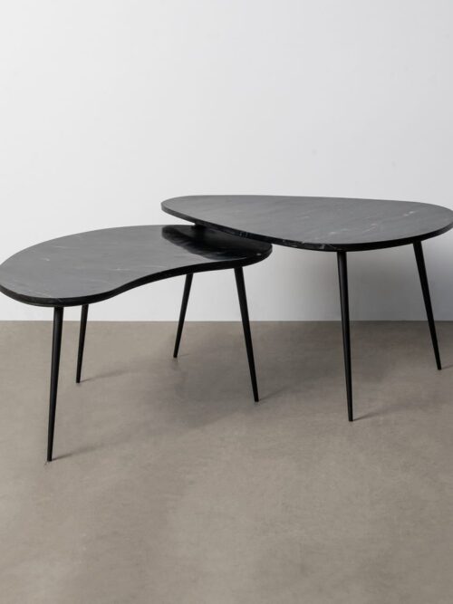 Table Basse Noir Marbre Ixia 87cm