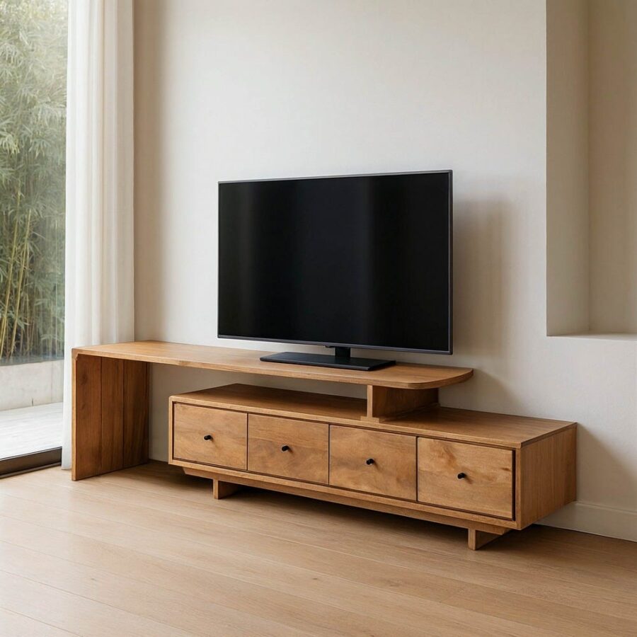 Meuble TV Naturel Manguier Ixia
