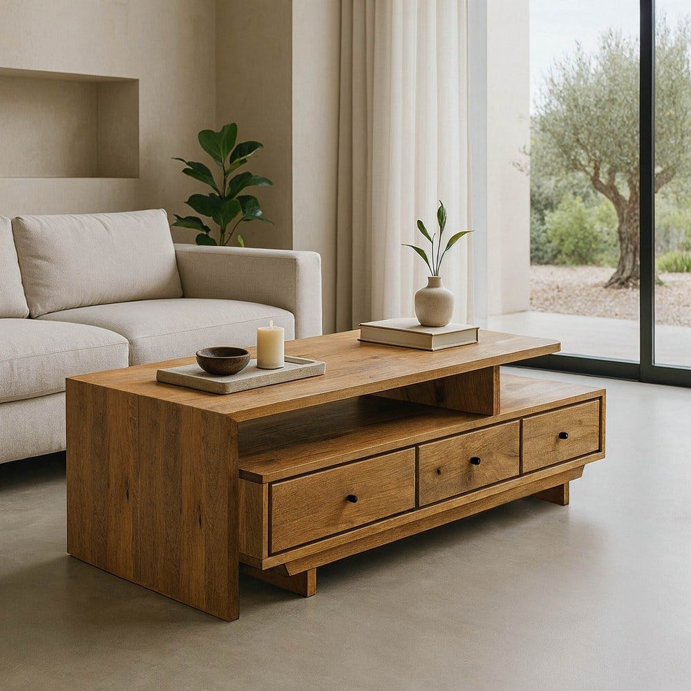 Table Basse Naturel Manguier Ixia 150 cm